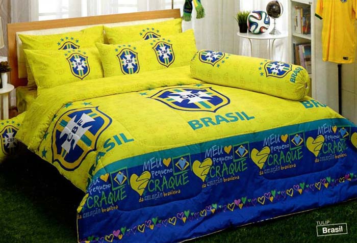 ผ้าปูที่นอนลายทีมชาติบราซิล