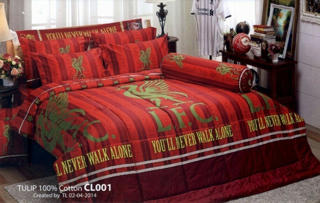ชุดเครื่องนอน ผ้านวม ผ้าปูที่นอนลายลิเวอร์พูล Liverpool ลิขสิทธิ์แท้