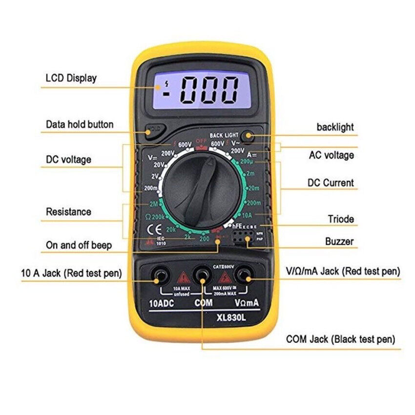 Digital Multimeter ดิจิตอลมัลติมิเตอร์ รุ่น XL830L